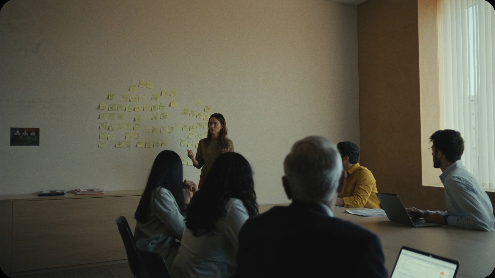 A leadership team in session